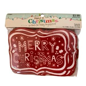 Christmas Fuzzy Art 
24 pc 
Red and white
6” X 4”